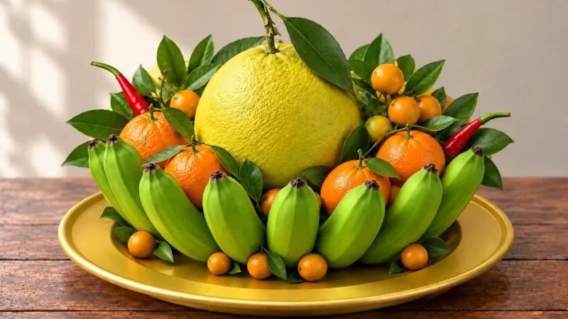 Mâm ngũ quả ngày Tết miền Bắc gồm những quả gì? Cách bày đơn giản, đẹp mắt