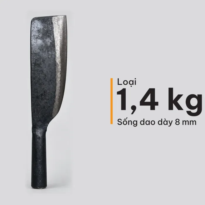 Dao chặt xương rèn từ nhíp ô tô 1,4kg, 1,2kg