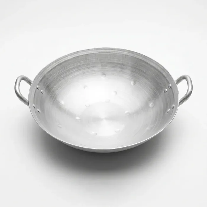Chảo xào công nghiệp nhôm gò 2 quai 30cm – 1m2