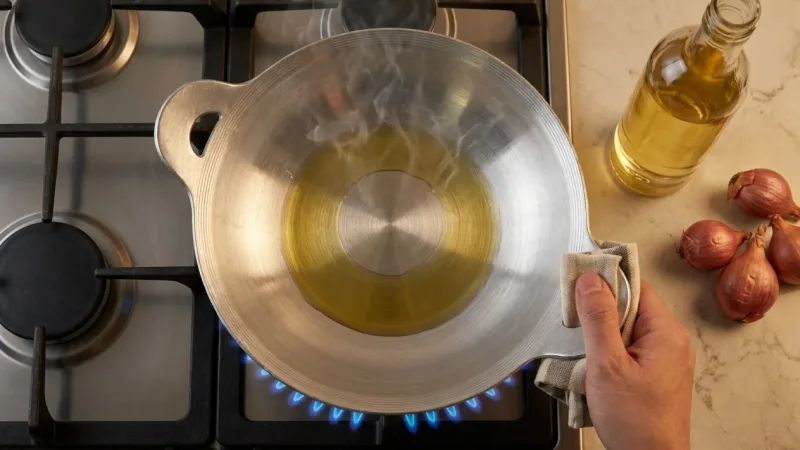 Cách tôi chảo nhôm mới để chảo không dính
