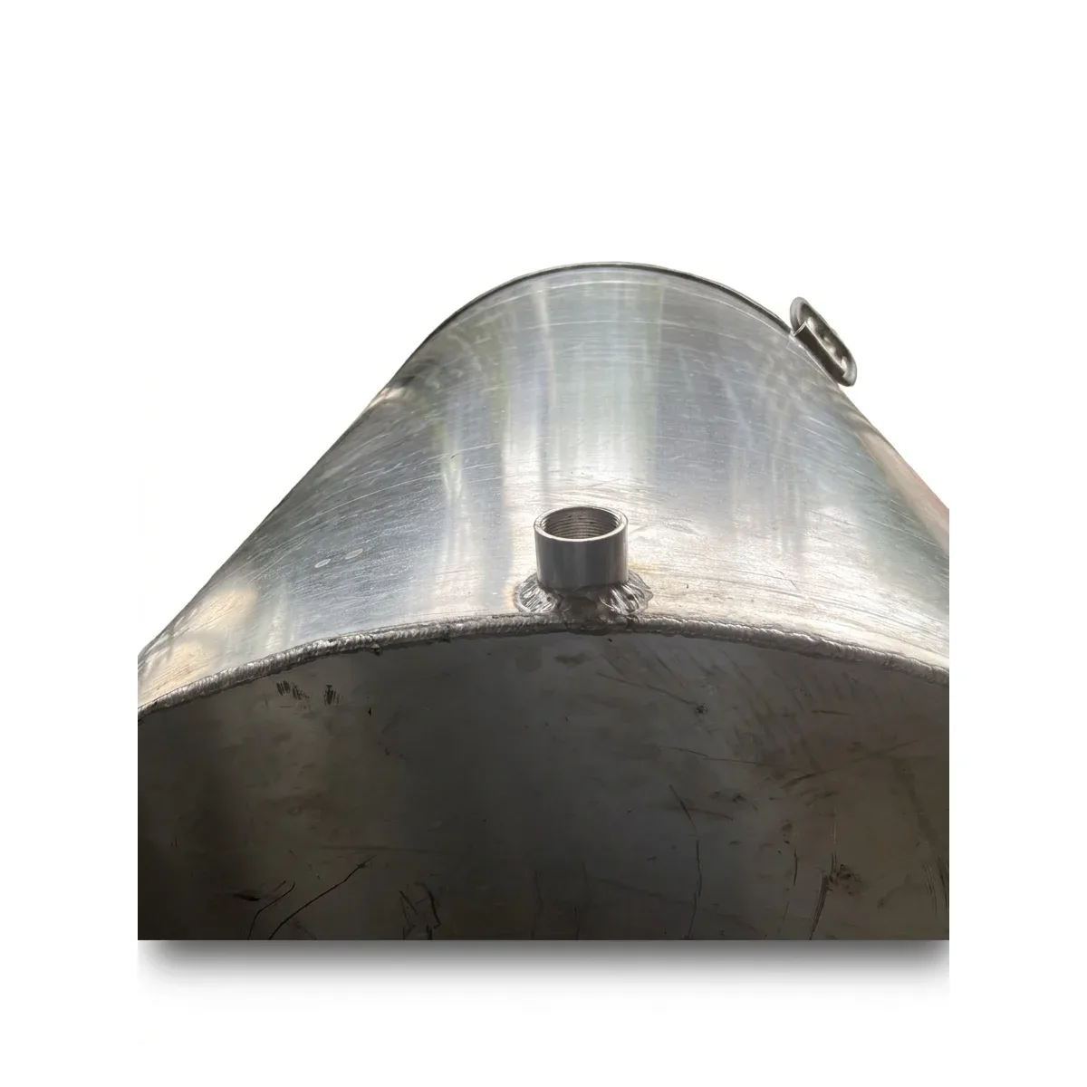 Chỗ lắp van xả inox sát đáy nồi luộc măng bằng nhôm