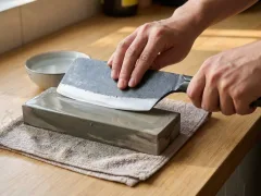Cách mài dao chặt sắc bén bằng đá mài tại nhà