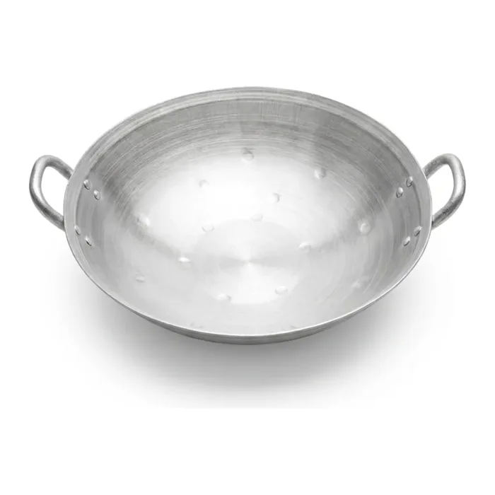 Chảo xào công nghiệp nhôm gò 2 quai 30cm – 1m2