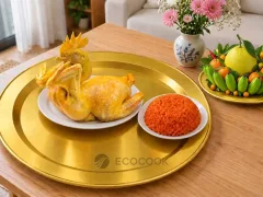 Cách luộc gà cúng vàng đẹp, không nứt da và cách buộc gà cánh tiên