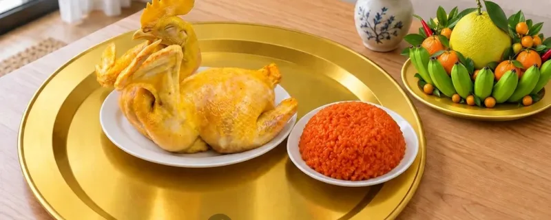 Cách luộc gà cúng vàng đẹp, không nứt da và cách buộc gà cánh tiên