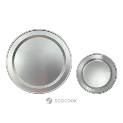 Bộ hai mâm nhôm màu trắng: mâm 52cm và mâm nhỏ 32cm