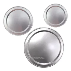 Bộ 3 mâm nhôm anod trắng gồm mâm 70cm, 52cm và 42cm đặt cạnh nhau