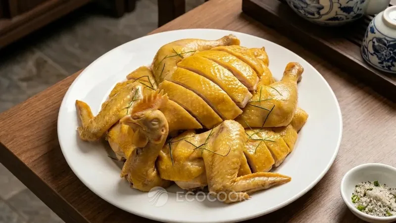 Cách chặt gà luộc đẹp, không nát và cách xếp đĩa gà