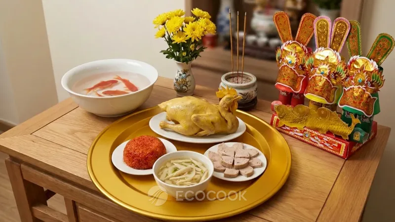 Mâm cúng ông Công ông Táo 2027 gồm những gì? Ngày giờ cúng và mâm lễ đơn giản