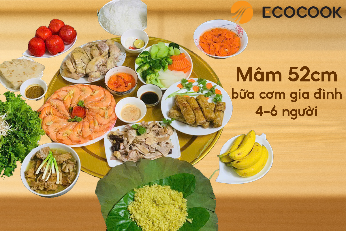 Mâm vàng 52 cm cho bữa gia đình Mâm vàng 52 cm cho bữa gia đình.