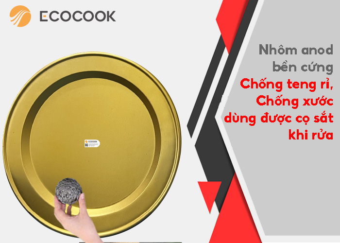 mâm ecocook chong ố rỉ bền màu