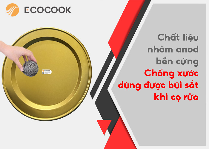 mâm vàng dùng ăn cơm ecocook không xước