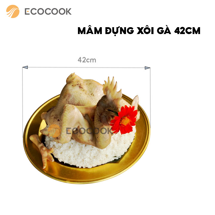 mâm lễ 42cm loại nhỏ đựng xôi gà